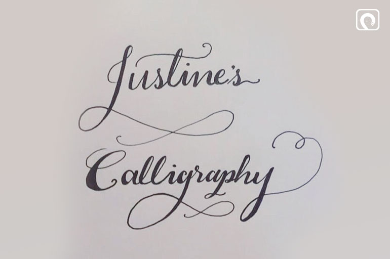 Calligraphy Handwriting by Justine