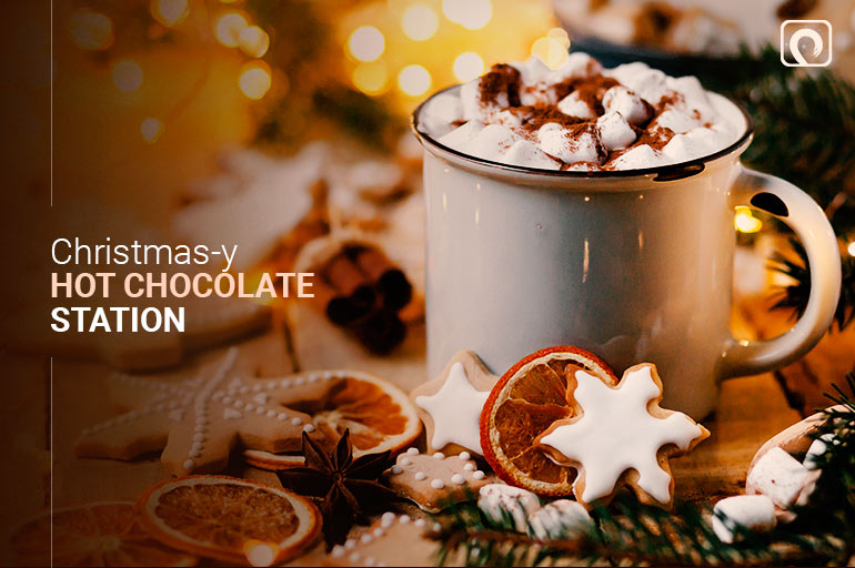 Christmas Decorations Idea - Christmas-y Hot Chocolate Station