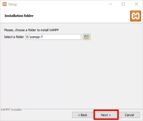 Installation Folder Selection