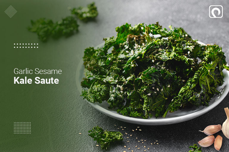  Kale Recipe - Garlic Sesame Kale Saute