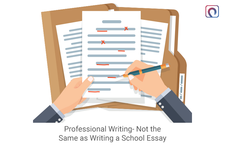 Professional writing not the same as a school essay