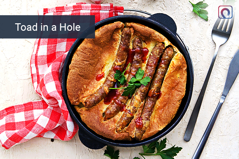 Toad in a hole- Popular British Food 